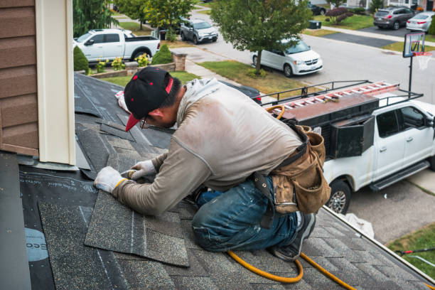 Professional Roof Leak Repair technician working in Flagtown, NJ